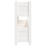 vidaXL Jardinieră, alb, 77x25x66 cm, lemn masiv de pin