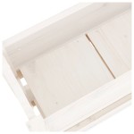 vidaXL Jardinieră, alb, 77x25x66 cm, lemn masiv de pin