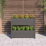 vidaXL Jardinieră, gri, 77x25x66 cm, lemn masiv de pin