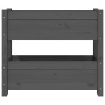 vidaXL Jardinieră, gri, 77x25x66 cm, lemn masiv de pin
