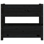 vidaXL Jardinieră, negru, 77x25x66 cm, lemn masiv de pin