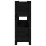 vidaXL Jardinieră, negru, 77x25x66 cm, lemn masiv de pin