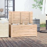 vidaXL Ladă depozitare grădină, 101x50,5x46,5cm, lemn masiv pin vidaXL Ladă depozitare grădină, 101x50,5x46,5cm, lemn masiv pin
