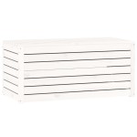 vidaXL Ladă depozitare grădină, alb, 101x50,5x46,5cm, lemn masiv pin vidaXL Ladă depozitare grădină, alb, 101x50,5x46,5cm, lemn masiv pin