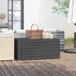 vidaXL Ladă depozitare grădină, gri, 101x50,5x46,5cm, lemn masiv pin vidaXL Ladă depozitare grădină, gri, 101x50,5x46,5cm, lemn masiv pin