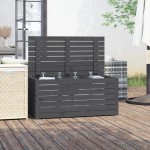 vidaXL Ladă depozitare grădină, gri, 101x50,5x46,5cm, lemn masiv pin vidaXL Ladă depozitare grădină, gri, 101x50,5x46,5cm, lemn masiv pin