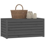vidaXL Ladă depozitare grădină, gri, 101x50,5x46,5cm, lemn masiv pin vidaXL Ladă depozitare grădină, gri, 101x50,5x46,5cm, lemn masiv pin