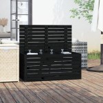vidaXL Ladă depozitare grădină, negru, 101x50,5x46,5cm, lemn masiv pin vidaXL Ladă depozitare grădină, negru, 101x50,5x46,5cm, lemn masiv pin