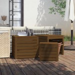 vidaXL Set mobilier de bar, 3 piese, maro miere, lemn masiv de pin vidaXL Set mobilier de bar, 3 piese, maro miere, lemn masiv de pin