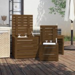 vidaXL Set mobilier de bar, 3 piese, maro miere, lemn masiv de pin vidaXL Set mobilier de bar, 3 piese, maro miere, lemn masiv de pin