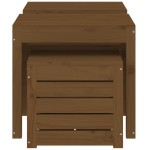 vidaXL Set mobilier de bar, 3 piese, maro miere, lemn masiv de pin vidaXL Set mobilier de bar, 3 piese, maro miere, lemn masiv de pin