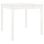 vidaXL Măsuță de grădină, alb, 82,5x82,5x76 cm, lemn masiv de pin