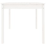 vidaXL Măsuță de grădină, alb, 82,5x82,5x76 cm, lemn masiv de pin