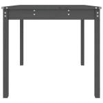 vidaXL Măsuță de grădină, gri, 82,5x82,5x76 cm, lemn masiv de pin