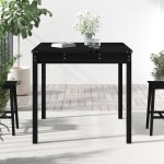 vidaXL Măsuță de grădină, negru, 82,5x82,5x76 cm, lemn masiv de pin vidaXL Măsuță de grădină, negru, 82,5x82,5x76 cm, lemn masiv de pin