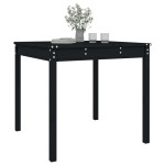 vidaXL Măsuță de grădină, negru, 82,5x82,5x76 cm, lemn masiv de pin vidaXL Măsuță de grădină, negru, 82,5x82,5x76 cm, lemn masiv de pin