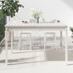 vidaXL Măsuță de grădină, alb, 121x82,5x76 cm, lemn masiv de pin vidaXL Măsuță de grădină, alb, 121x82,5x76 cm, lemn masiv de pin