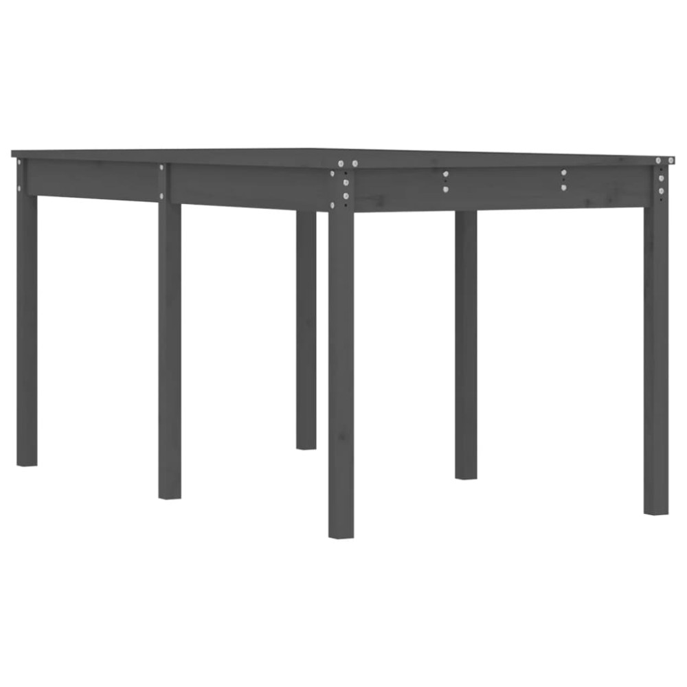 vidaXL Măsuță de grădină, gri, 159,5x82,5x76 cm, lemn masiv de pin
