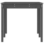 vidaXL Măsuță de grădină, gri, 159,5x82,5x76 cm, lemn masiv de pin