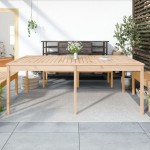 vidaXL Măsuță de grădină, 203,5x100x76 cm, lemn masiv de pin vidaXL Măsuță de grădină, 203,5x100x76 cm, lemn masiv de pin