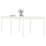 vidaXL Măsuță de grădină, alb, 203,5x100x76 cm, lemn masiv de pin vidaXL Măsuță de grădină, alb, 203,5x100x76 cm, lemn masiv de pin