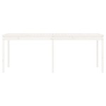 vidaXL Măsuță de grădină, alb, 203,5x100x76 cm, lemn masiv de pin vidaXL Măsuță de grădină, alb, 203,5x100x76 cm, lemn masiv de pin