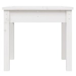 vidaXL Bancă de grădină, alb, 50x44x45 cm, lemn masiv de pin