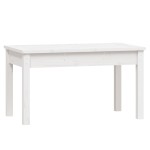 vidaXL Bancă de grădină, alb, 80x44x45 cm, lemn masiv de pin