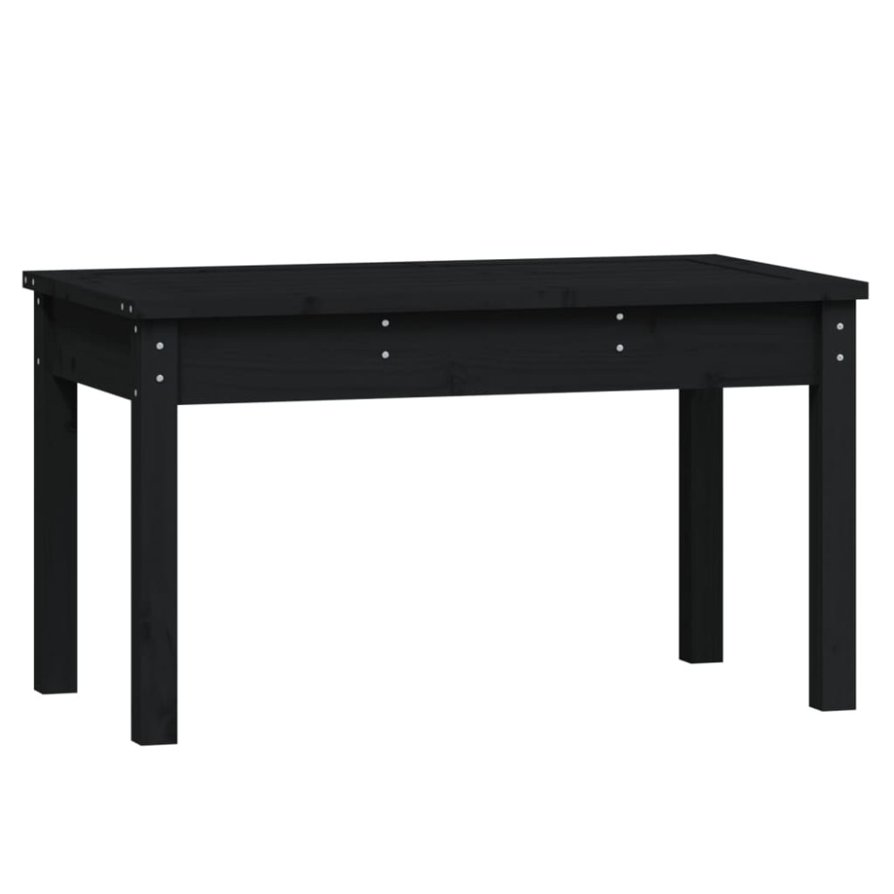 vidaXL Bancă de grădină, negru, 80x44x45 cm, lemn masiv de pin
