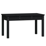 vidaXL Bancă de grădină, negru, 80x44x45 cm, lemn masiv de pin vidaXL Bancă de grădină, negru, 80x44x45 cm, lemn masiv de pin