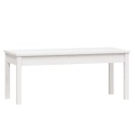 vidaXL Bancă de grădină, alb, 109x44x45 cm, lemn masiv de pin vidaXL Bancă de grădină, alb, 109x44x45 cm, lemn masiv de pin