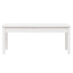 vidaXL Bancă de grădină, alb, 109x44x45 cm, lemn masiv de pin vidaXL Bancă de grădină, alb, 109x44x45 cm, lemn masiv de pin