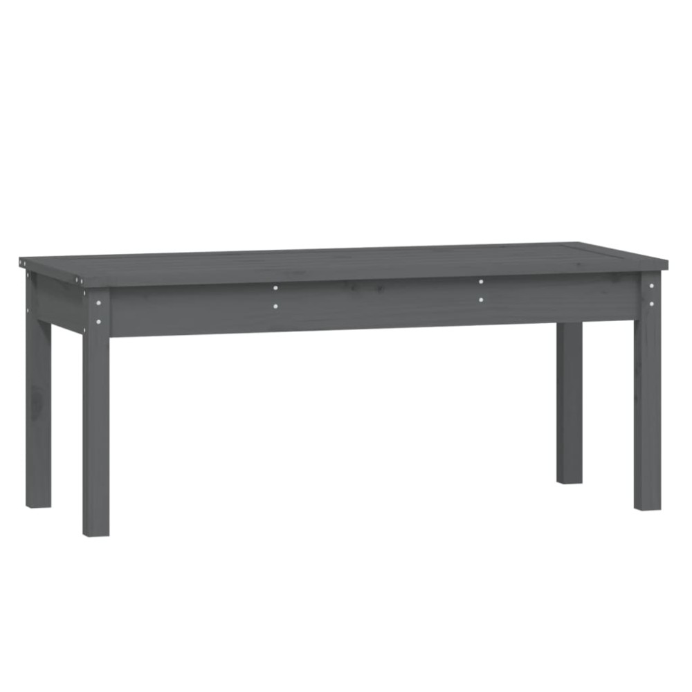 vidaXL Bancă de grădină, gri, 109x44x45 cm, lemn masiv de pin