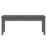 vidaXL Bancă de grădină, gri, 109x44x45 cm, lemn masiv de pin