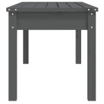 vidaXL Bancă de grădină, gri, 109x44x45 cm, lemn masiv de pin