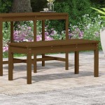 vidaXL Bancă de grădină, maro miere, 109x44x45 cm, lemn masiv de pin