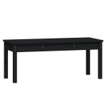 vidaXL Bancă de grădină, negru, 109x44x45 cm, lemn masiv de pin vidaXL Bancă de grădină, negru, 109x44x45 cm, lemn masiv de pin