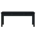 vidaXL Bancă de grădină, negru, 109x44x45 cm, lemn masiv de pin vidaXL Bancă de grădină, negru, 109x44x45 cm, lemn masiv de pin