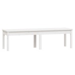vidaXL Bancă grădină 2 locuri, alb, 159,5x44x45 cm, lemn masiv de pin vidaXL Bancă grădină 2 locuri, alb, 159,5x44x45 cm, lemn masiv de pin