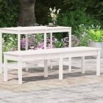 vidaXL Bancă grădină 2 locuri, alb, 159,5x44x45 cm, lemn masiv de pin vidaXL Bancă grădină 2 locuri, alb, 159,5x44x45 cm, lemn masiv de pin