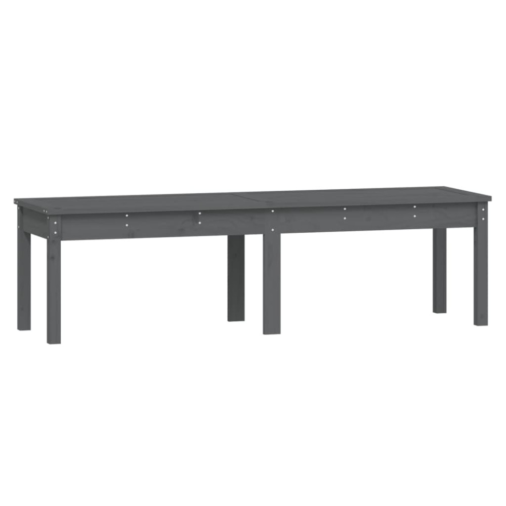 vidaXL Bancă grădină 2 locuri, gri, 159,5x44x45 cm, lemn masiv de pin