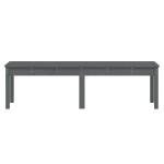 vidaXL Bancă grădină 2 locuri, gri, 159,5x44x45 cm, lemn masiv de pin