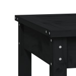 vidaXL Bancă grădină 2 locuri, negru, 159,5x44x45cm, lemn masiv de pin