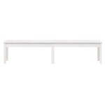 vidaXL Bancă grădină 2 locuri, alb, 203,5x44x45 cm, lemn masiv de pin