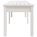 vidaXL Bancă grădină 2 locuri, alb, 203,5x44x45 cm, lemn masiv de pin