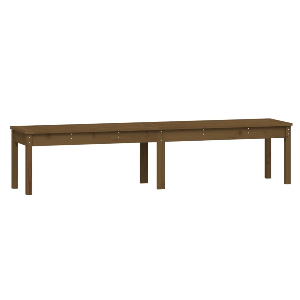 vidaXL Bancă grădină 2 locuri, maro, 203,5x44x45 cm, lemn masiv de pin