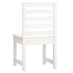 vidaXL Scaune de grădină, 2 buc., alb, 50x48x91,5 cm, lemn masiv pin