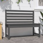 vidaXL Bancă de grădină, gri, 109 cm, lemn masiv de pin
