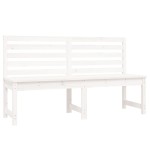 vidaXL Bancă de grădină, alb, 157,5 cm, lemn masiv de pin
