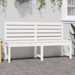 vidaXL Bancă de grădină, alb, 157,5 cm, lemn masiv de pin